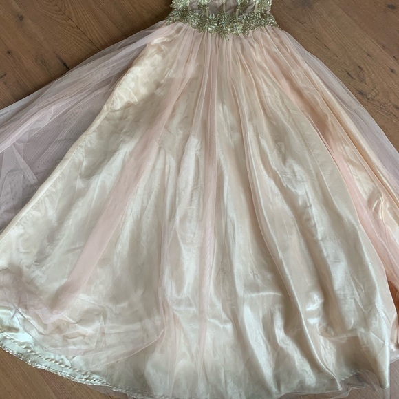 Pink Designer Prom Dress - Picture 5 of 6